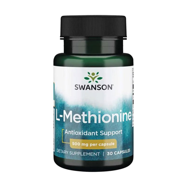 L-Метіонін Swanson L-Methionine 500 мг, 30 капсул
