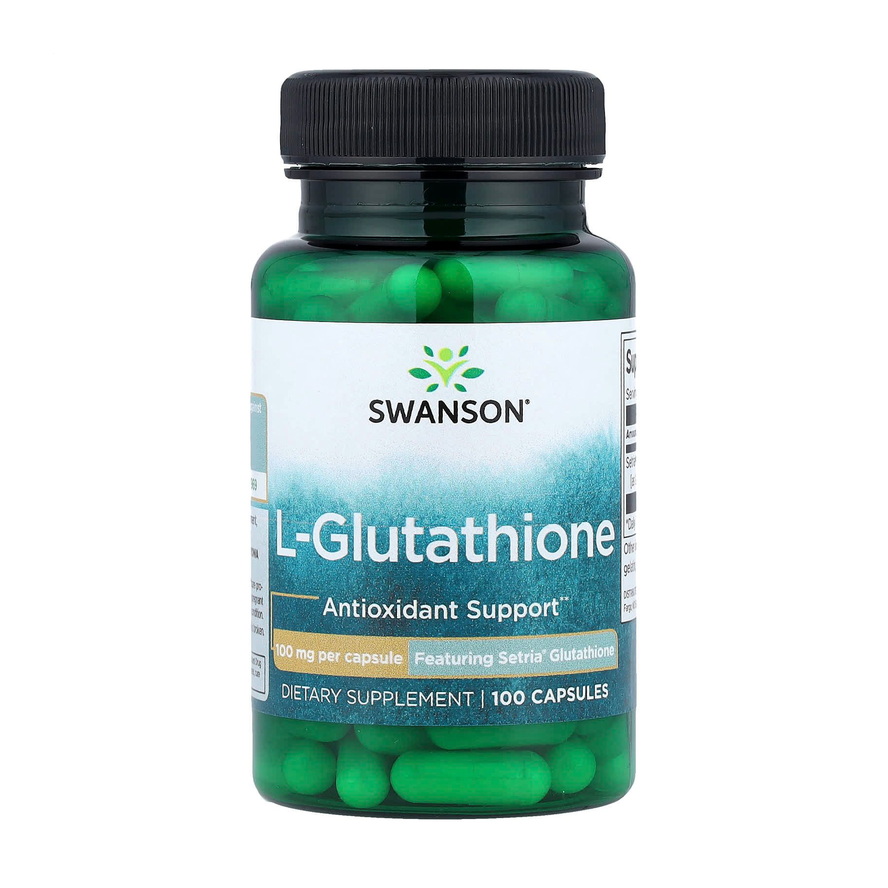 Уцінка! L-глутатіон Swanson L-Glutathione, 100 мг, 100 капсул